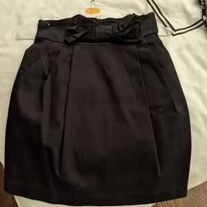 Black Bow Tie Skirt w/ Pockets